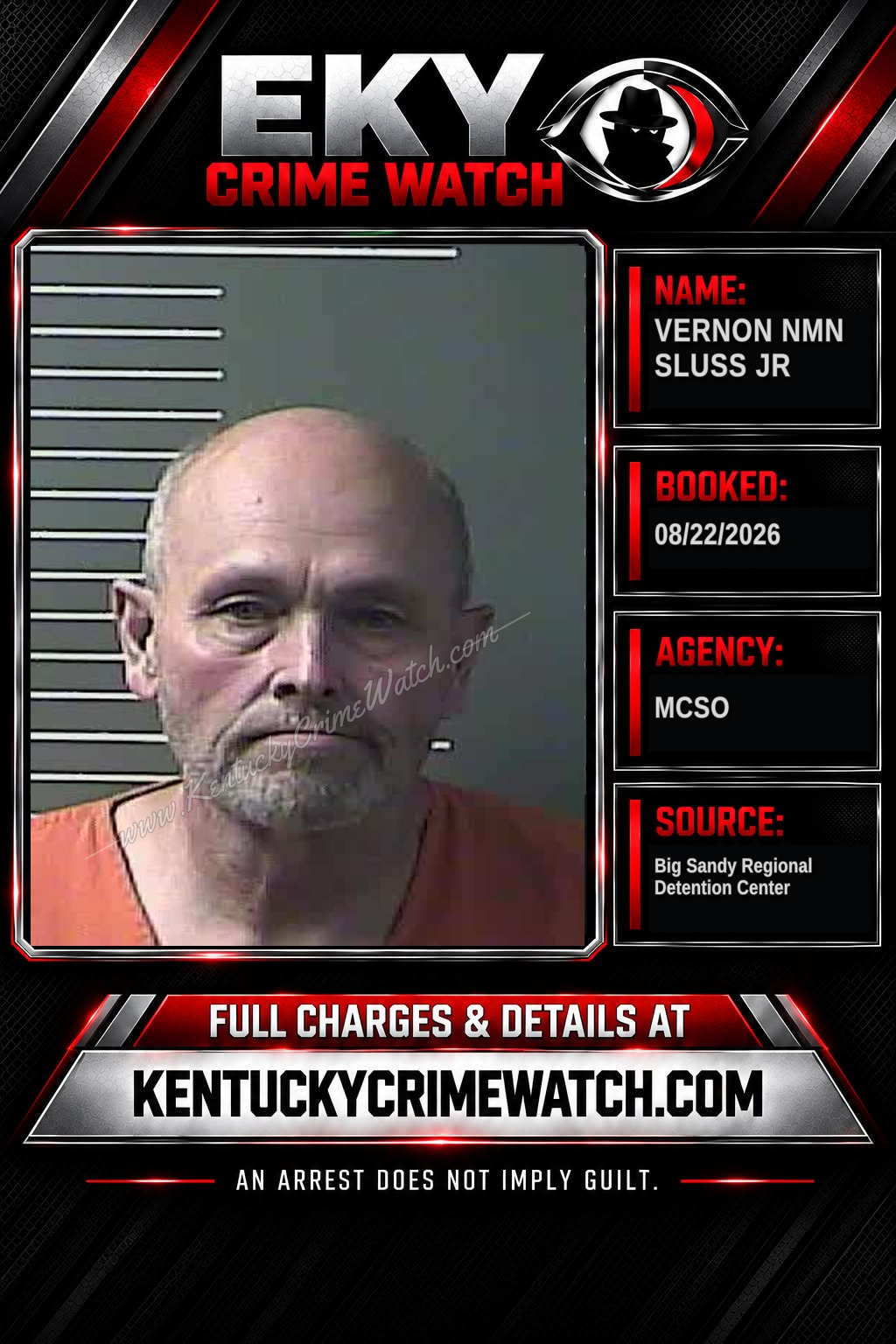 VERNON NMN SLUSS JR booking image