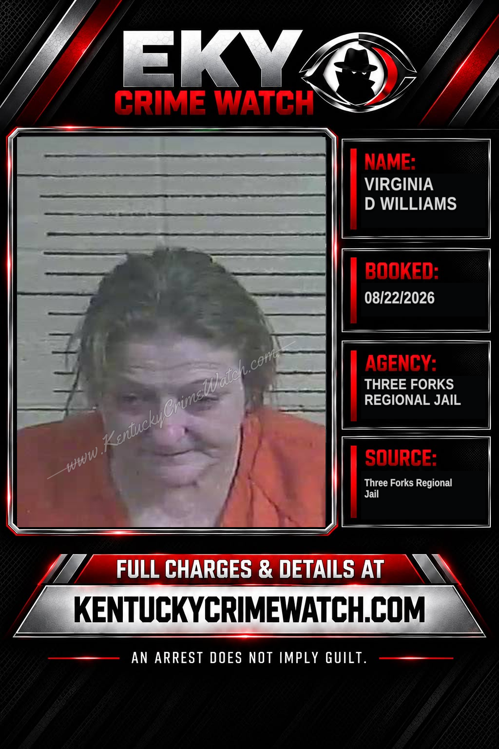 Virginia D Williams booking image