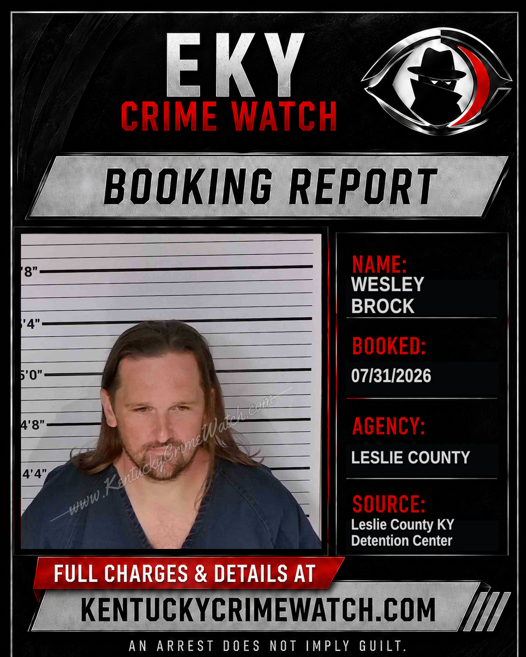 WESLEY BROCK booking report card