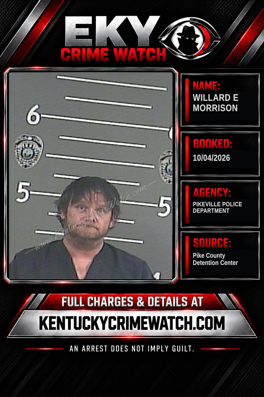 WILLARD E MORRISON booking image