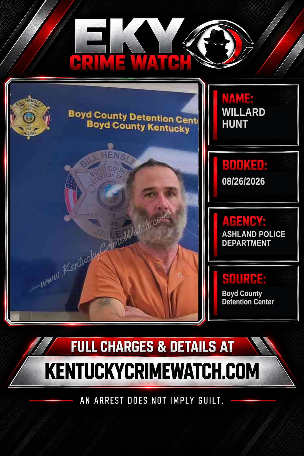 WILLARD HUNT booking image