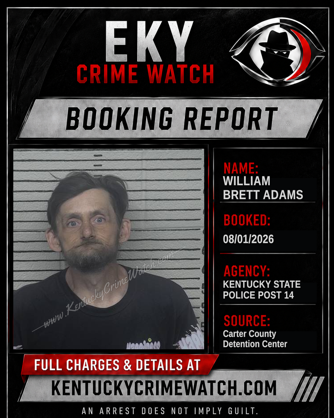 WILLIAM BRETT ADAMS booking image