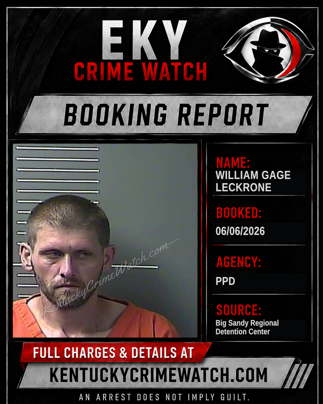 WILLIAM GAGE LECKRONE booking image