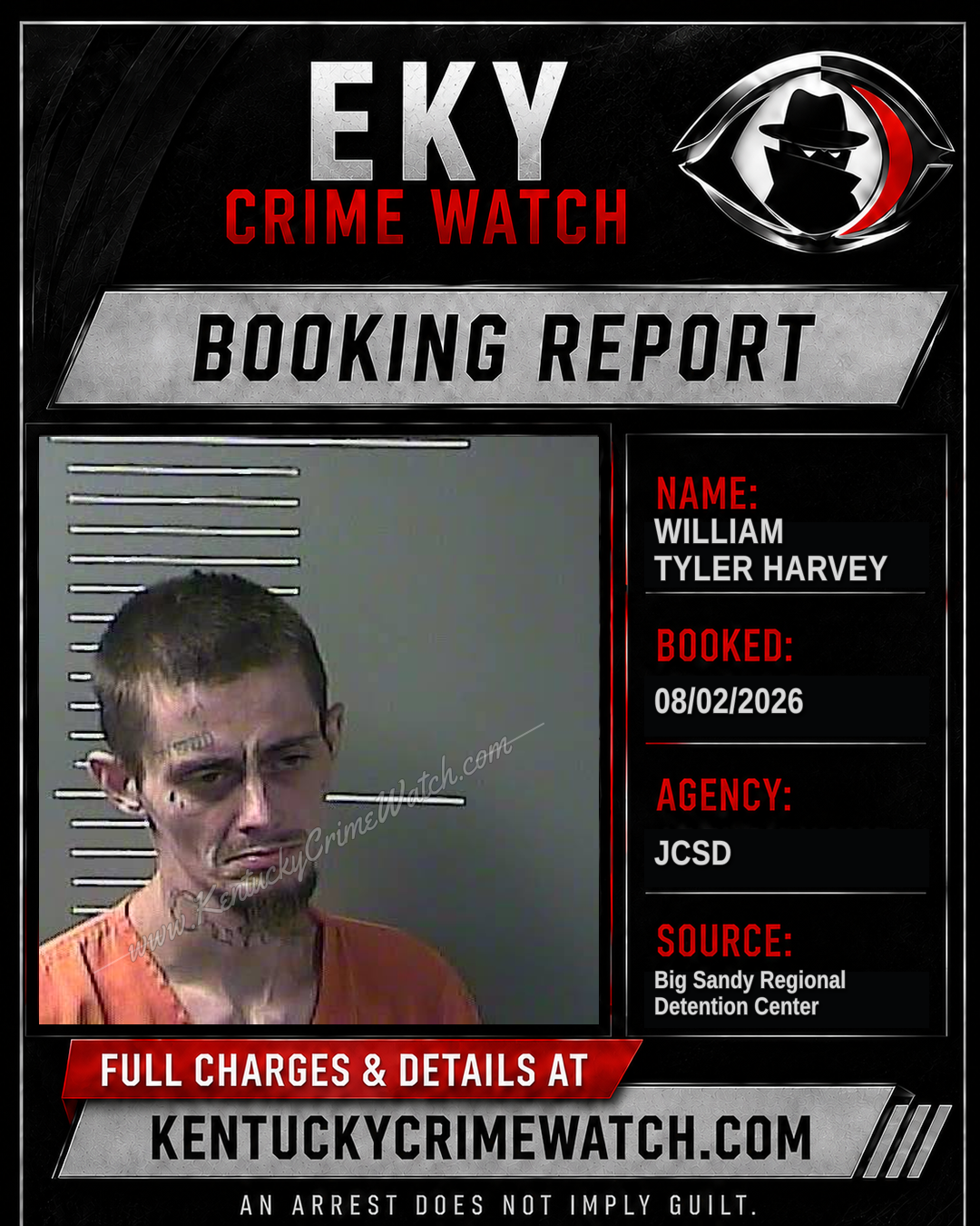 WILLIAM TYLER HARVEY booking image
