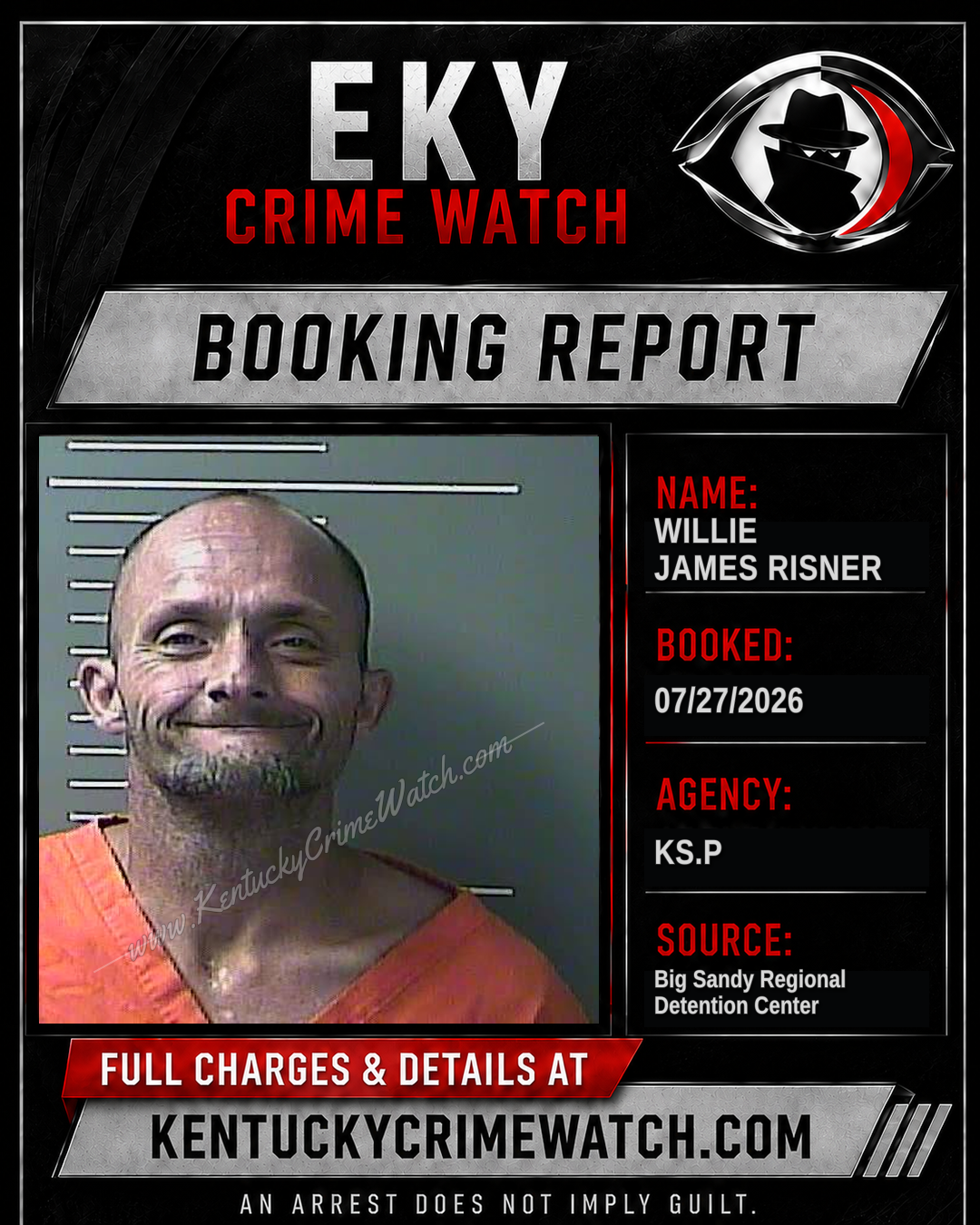 WILLIE JAMES RISNER booking image