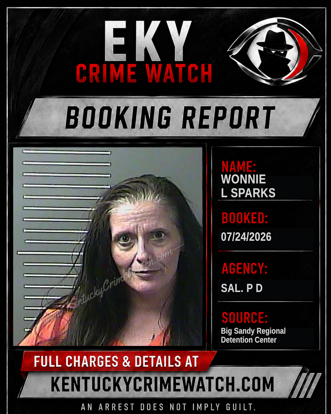 WONNIE L SPARKS booking image