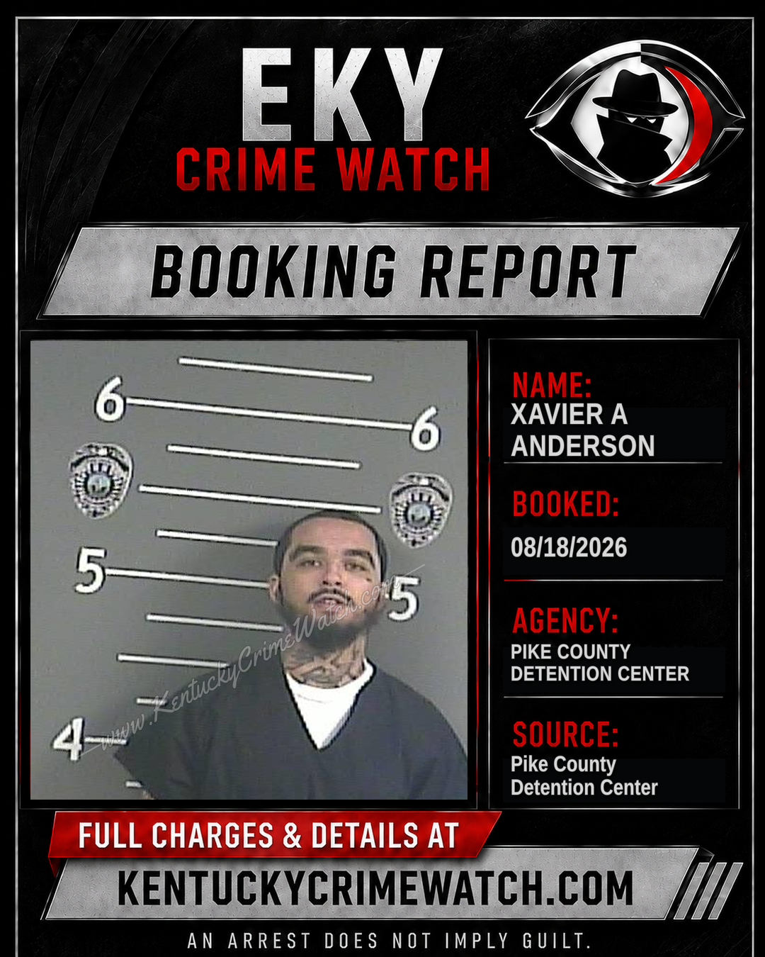 XAVIER A ANDERSON booking image