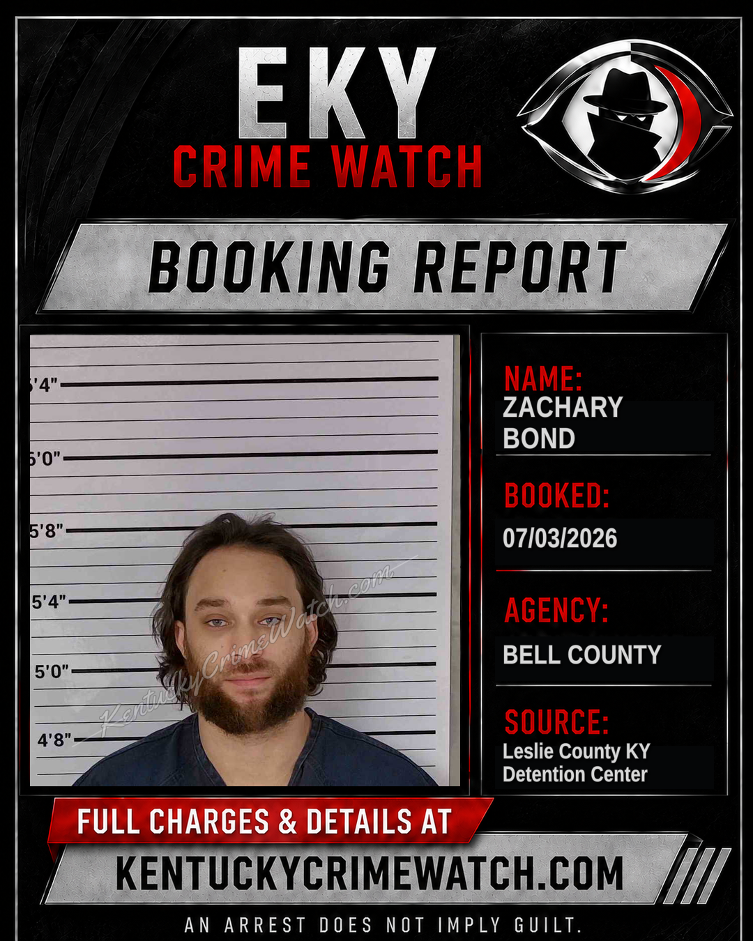 ZACHARY BOND booking image